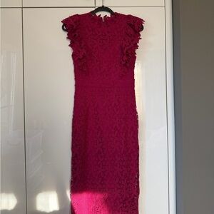 Elegant Lace Red Dress